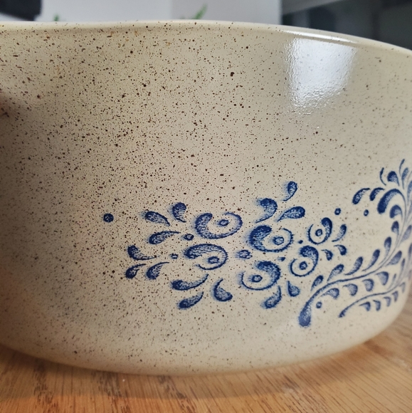 Vintage PYREX Homestead Pattern Casserole Dish | Blue and Tan 475-B 2.5 litres - Picture 9 of 16